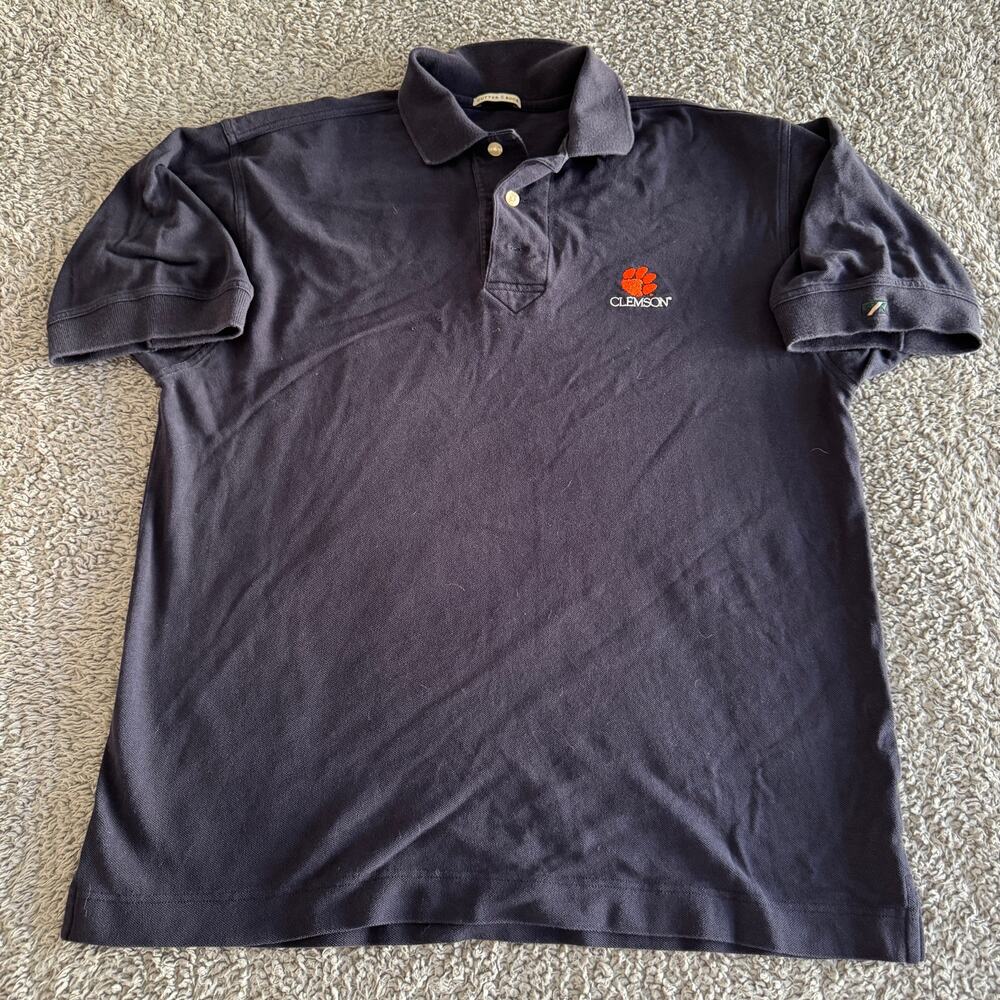 Vintage Cutter & Buck NCAA Clemson Tigers Embroidered Cotton Polo Men's M Y2K